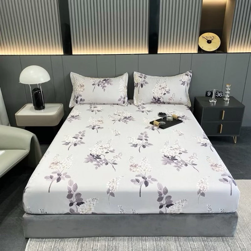 Set 3 món ga gối lụa thái nhập khẩu bo chun loại 1 chất mềm mịn, thoáng khí , không xù, sổ lông