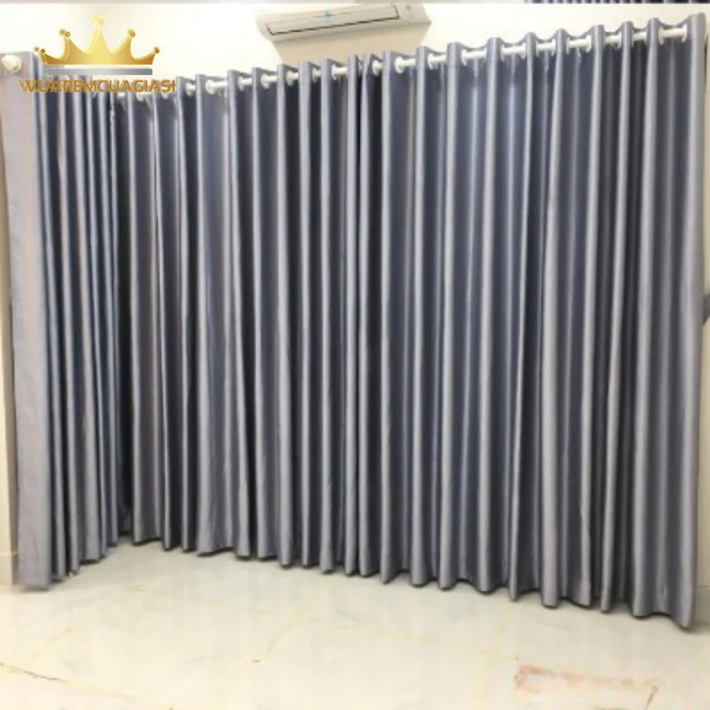 Rèm cửa sổ chính màu xám nhạt chống nắng tốt phù hợp trang trí decor VIP11 Vuaremgiasi