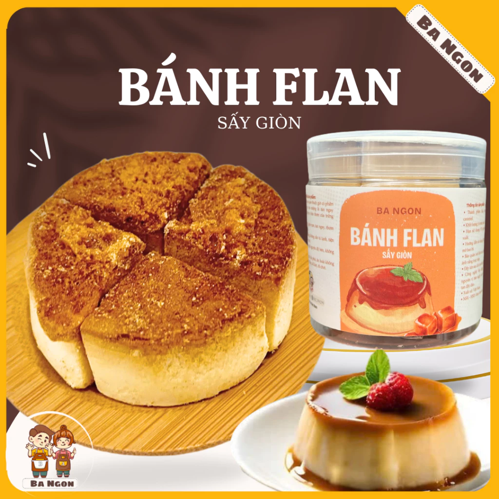Bánh Flan sấy thăng hoa - Kem caramel sấy giòn - Béo ngọt giòn xốp