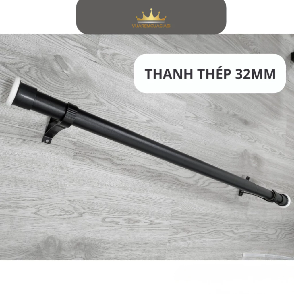 Thanh treo rèm cửa khoan tường thép 32mm lắp ráp gọn, vận chuyển dễ dàng không bị gãy Vuaremgiasi