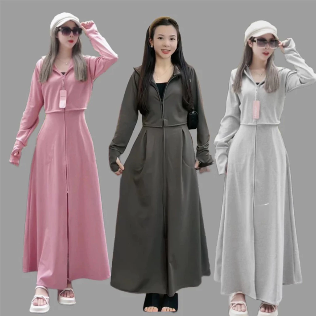 [ 2 LỚP ] Áo chống nắng toàn thân nữ chất umi hàn uvt 50++ from dáng đẹp chất liệu thoáng mát thấm hút mồ hôi LADO STORE