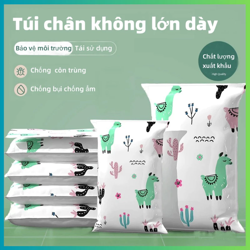 Túi hút chân không túi nén đựng quần áo chăn mền  DÀY GẤP ĐÔI CÓ VAN CHỐNG RÒ HƠI chống ẩm mốc