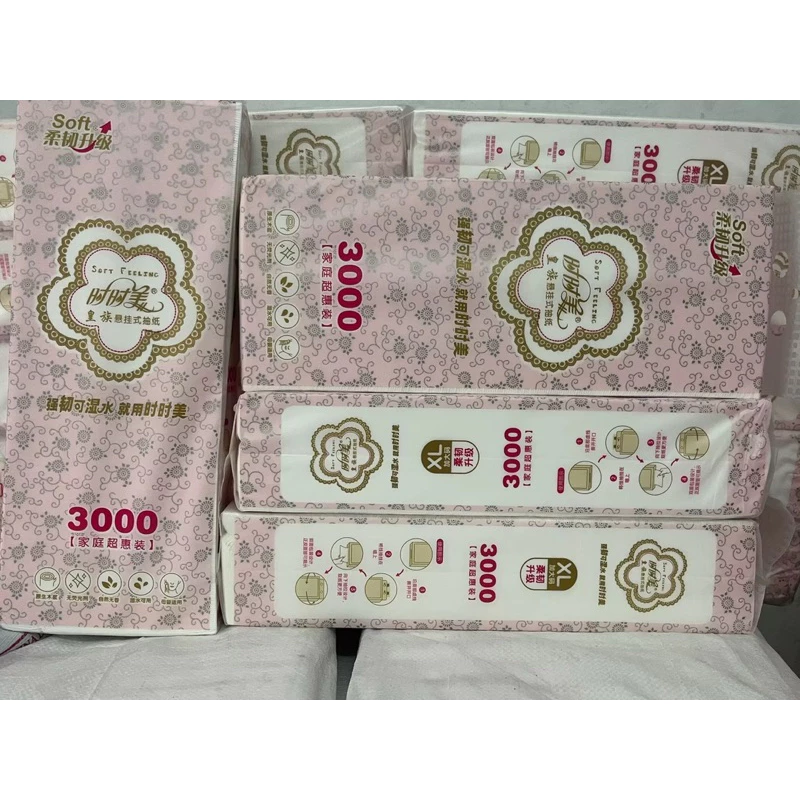 Giấy Rút Treo Tường Hoa Hồng Shishimei 3000 Tờ Bịch Dài tặng móc treo