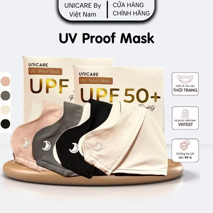 COMBO 4 Chiếc Khẩu trang UV - Proof Mask Khẩu Trang Unicare Chống Tia UV Mềm Mịn Mát Thông Thoáng