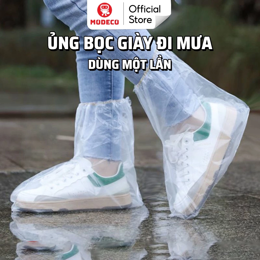 Ủng Đi Mưa Bọc Giày Chống Nước Cao Cấp Modeco - Bảo Vệ Giày Khi Trời Mưa Chống Bẩn, Chống Trơn Trượt