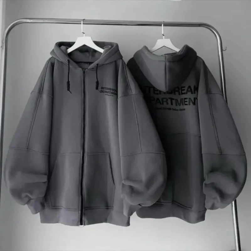 Áo khoác nỉ Hoodie Nữ nam form rộng mũ 2 lớp chất nỉ bông Top Women Inter