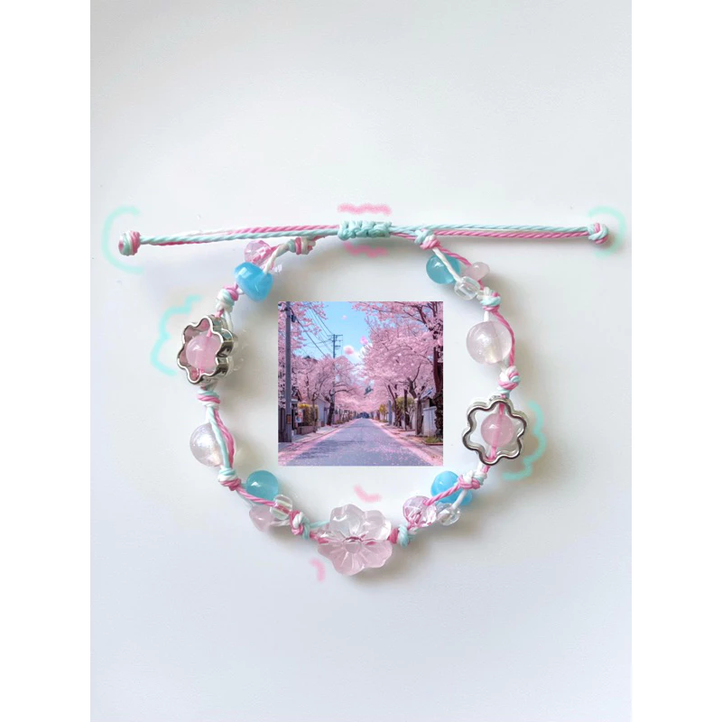 Vòng tay “ Sakura “ - Vòng tay Handmade - HYGGE ♡.•*