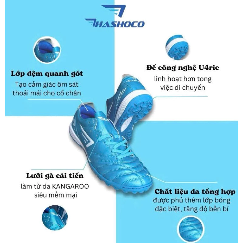 Giày Bóng Đá Chính Hãng Cao Cấp thăng long- Sân Cỏ Nhân Tạo Khâu Full Đế Chính Hãng -size 38-44 lớp đệm quanh gót