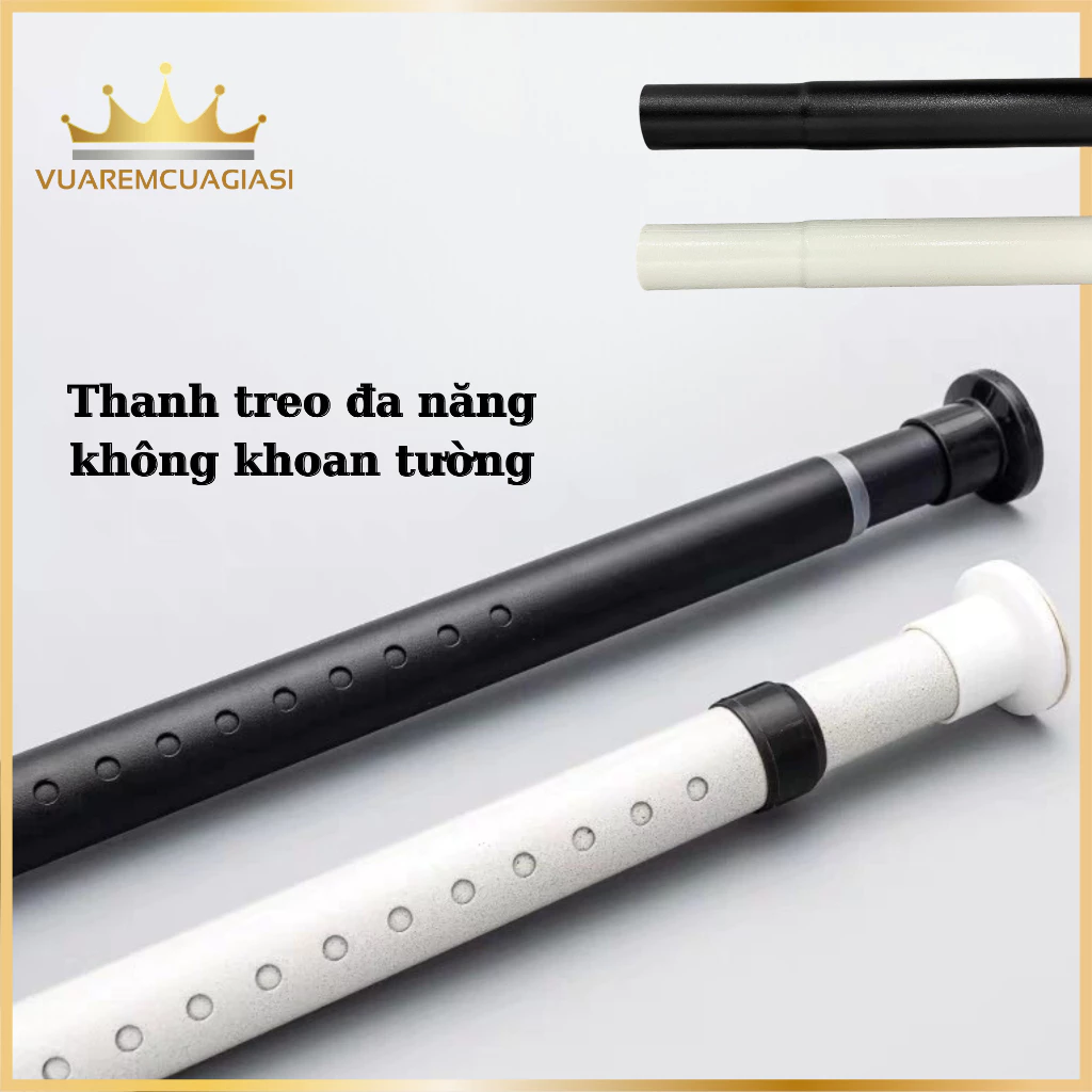 Thanh treo 32mm không khoan hàng loại 1, thanh treo rèm cửa, cây treo đồ không cần khoan đục Vuaremgiasi KCK100