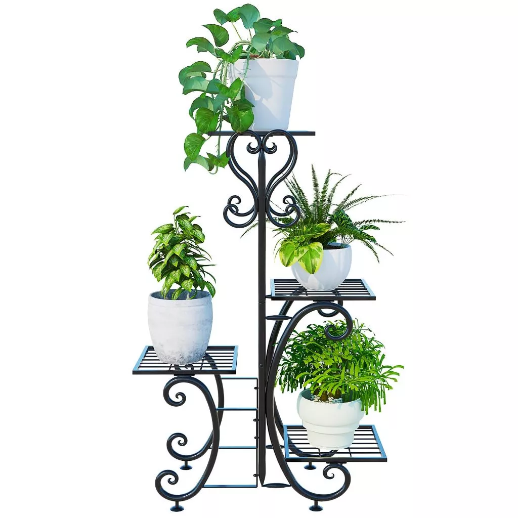 Giá đỡ hoa đứng sàn trong nhà mới Giá đỡ cây đơn giản có thể tháo rời Giá đỡ chậu hoa sắt khối lượng nhỏ