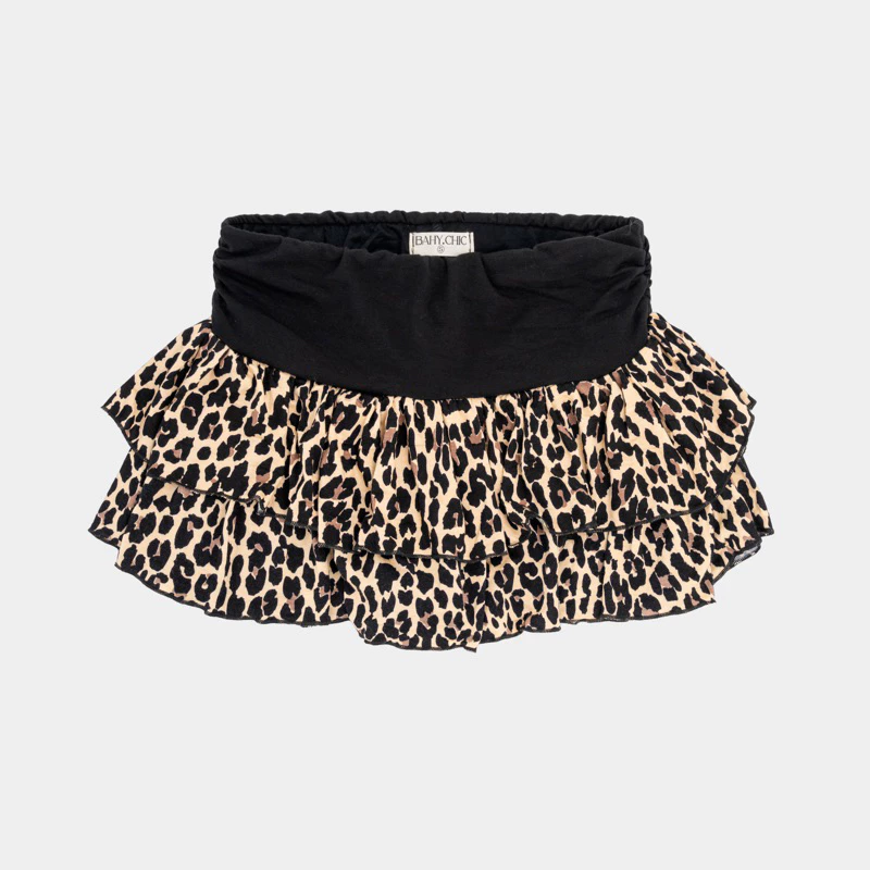 ( M3-LEOPARD SKIRT) Chân váy beo viền đen, co giãn thoải mái mùa hè| BAHYCHIC