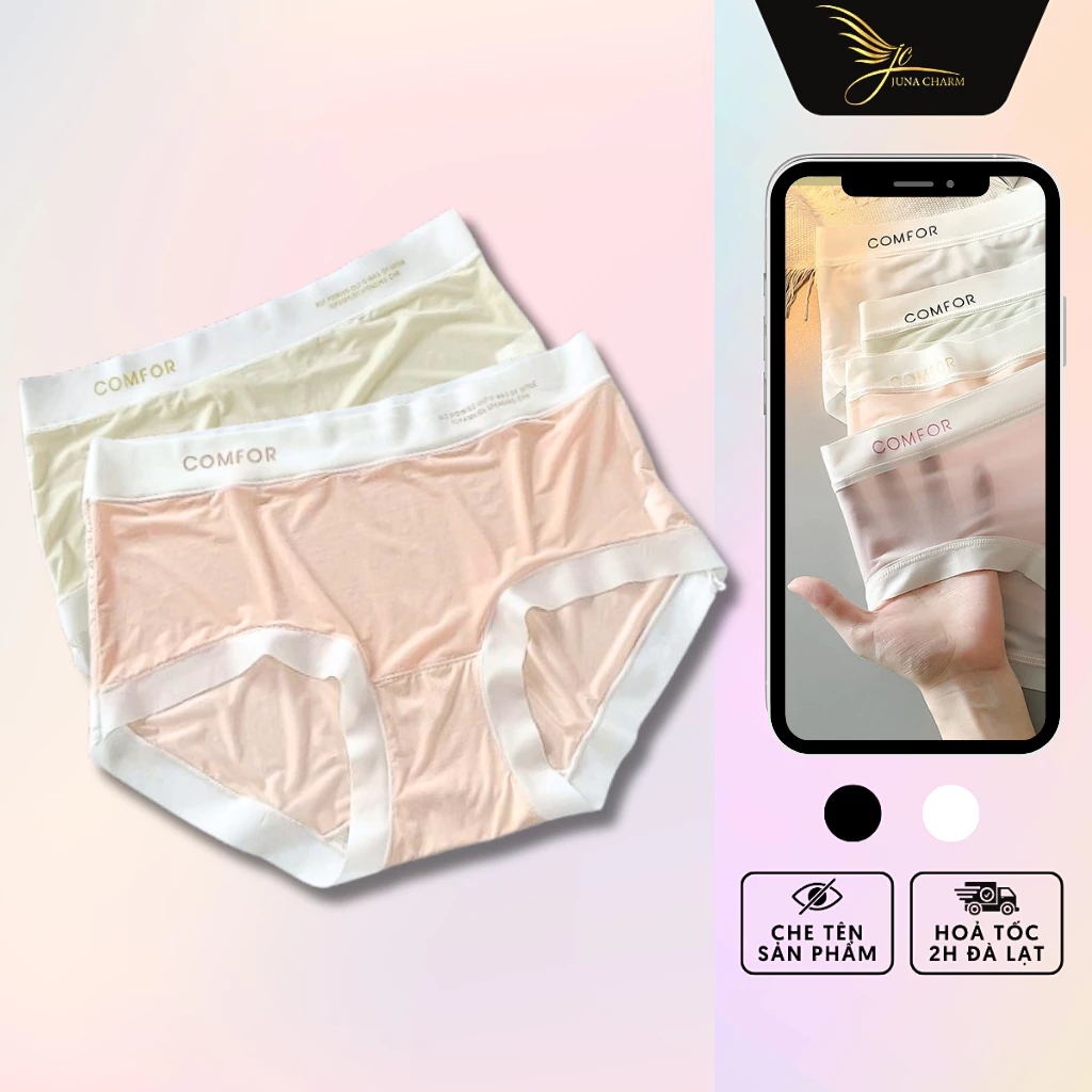 Quần Lót Nữ, Quần Chip COMFOR Lưng Cao Vừa JUNA Size M/L/XL Thời Trang Đồ Lót Dành Cho Nữ, Chất Vải Su, Nhiều Màu/SP115L