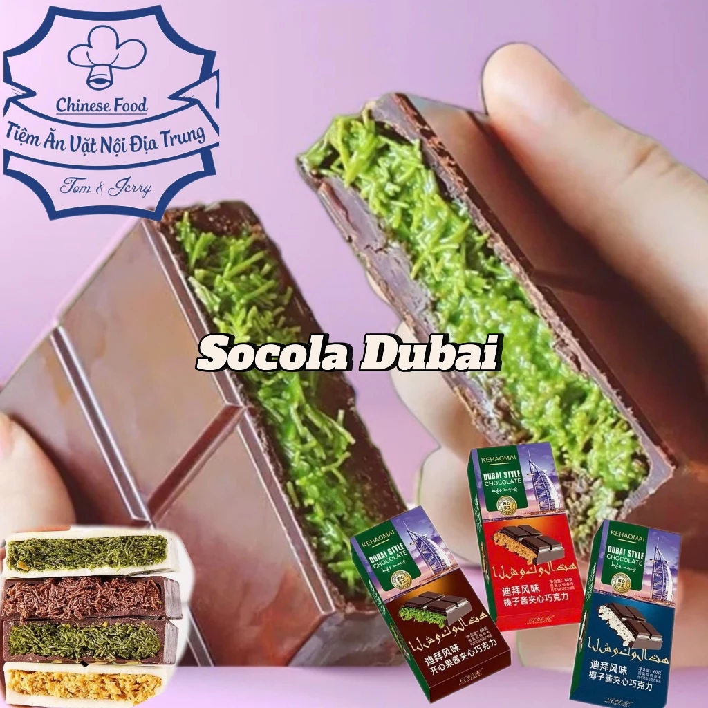 SOCOLA Dubai Nhân Sợi  60gr/hộp siêu ngon nhiều vị