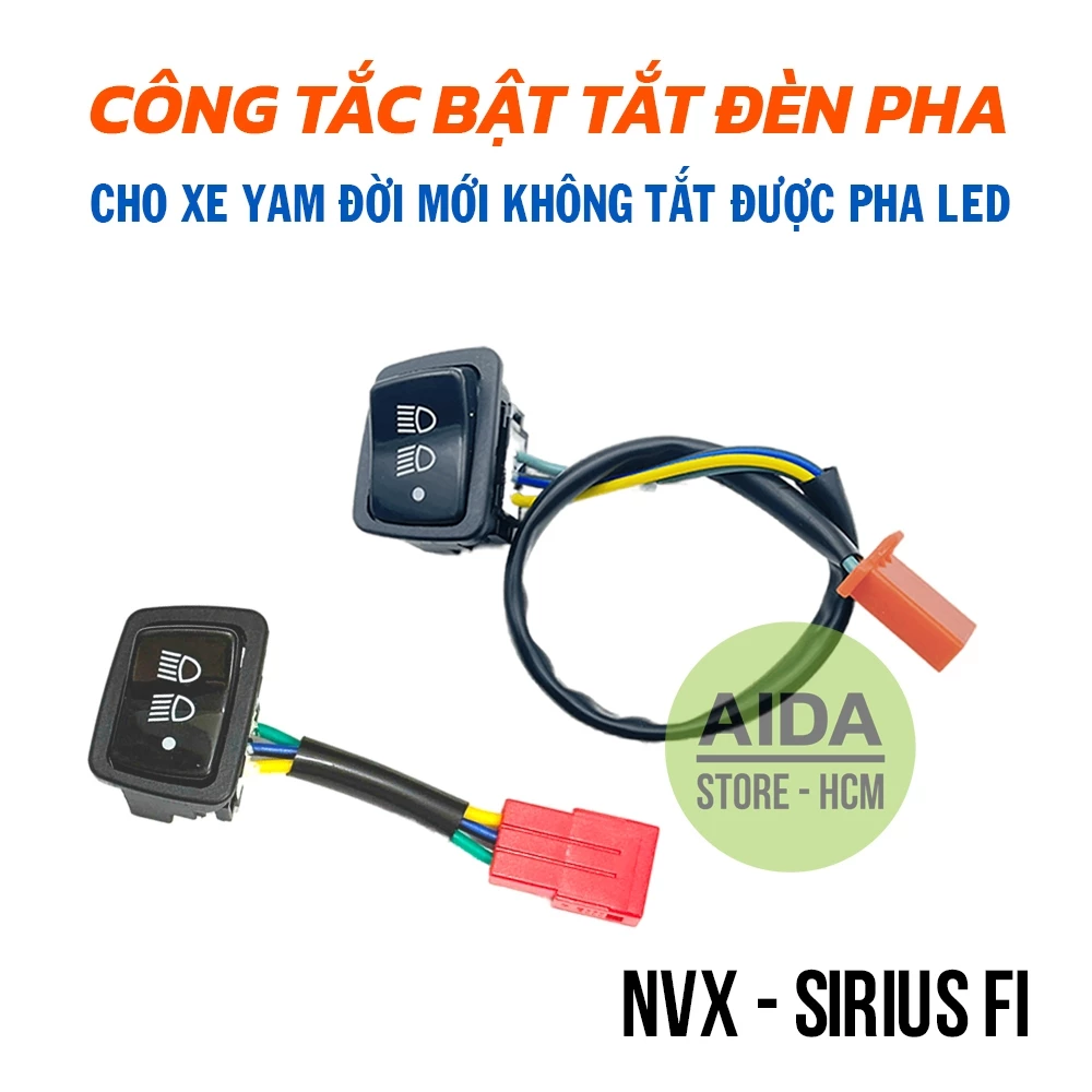 Công tắc BẬT TẮT FA cho xe Sirius FI, NVX pha LED đời mới - KHÔNG CHO NVX V2
