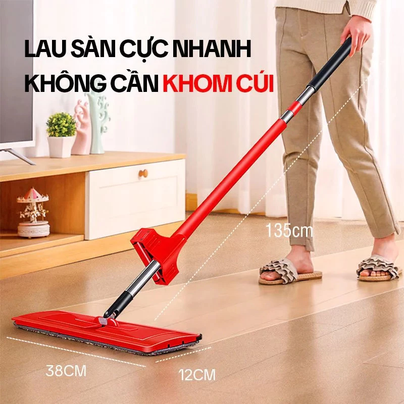 Cây lau nhà tự vắt thông minh Tặng Thêm 1 bông lau tiện ích