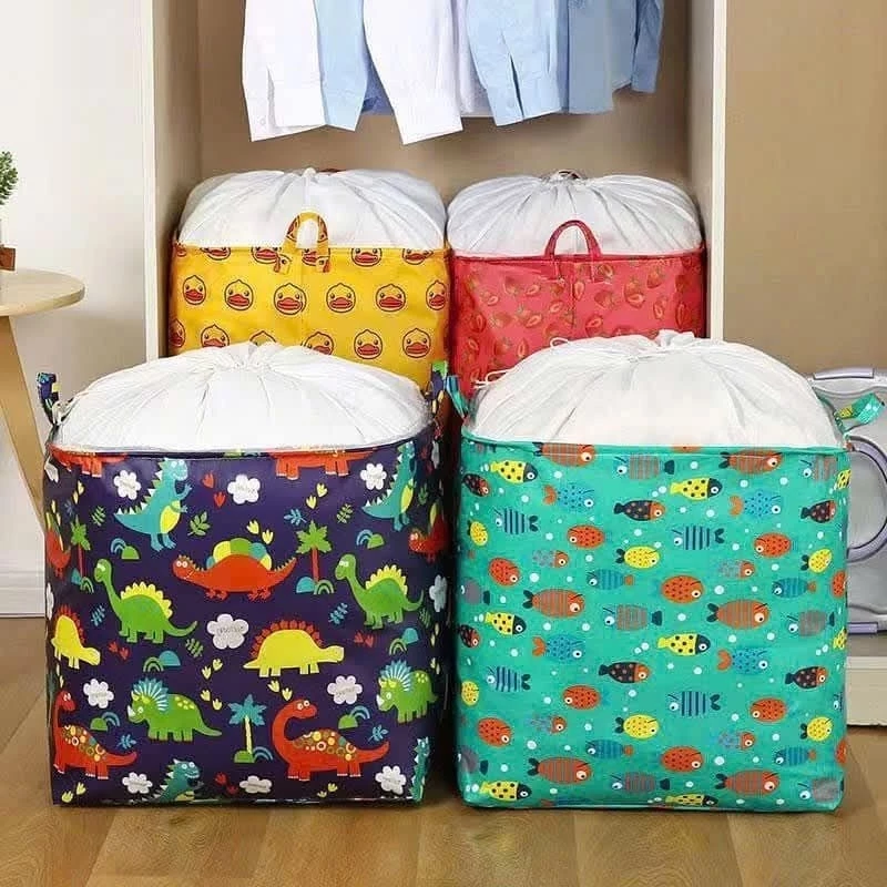 🔥SỶ🔥 Giỏ đựng quần áo bằng vải poly cỡ lớn 100 lít - túi đựng chăn màn