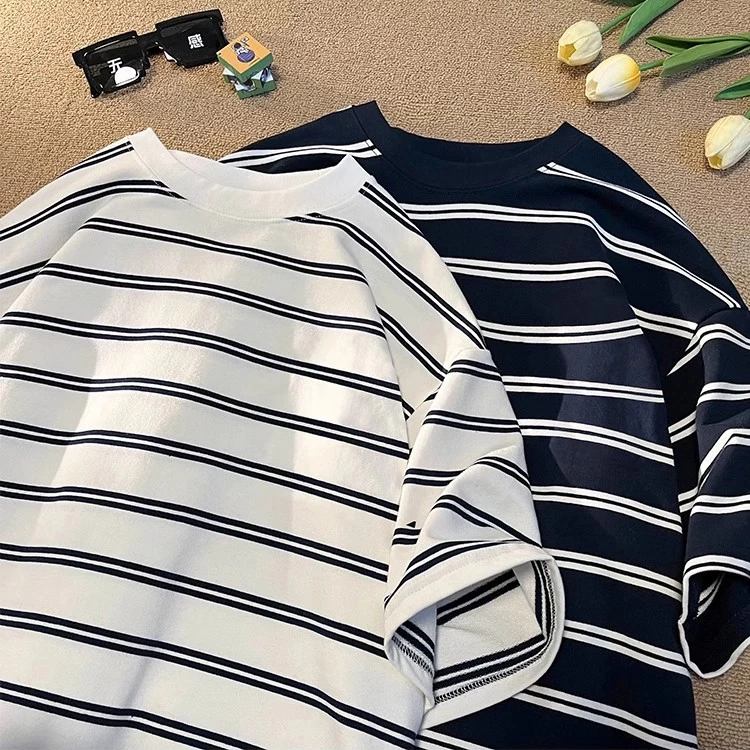 Áo thun kẻ sọc nam nữ unisex - Maylinh Shop - Form dáng trẻ trung năng động cá tính