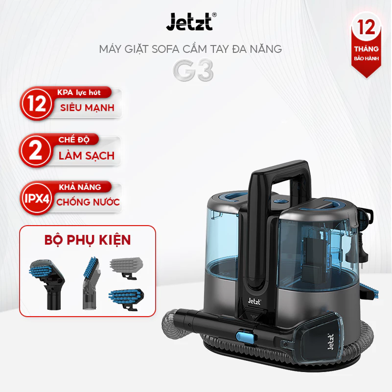 Máy giặt cầm tay cao cấp Jetzt dành cho ghế sofa, nệm thảm