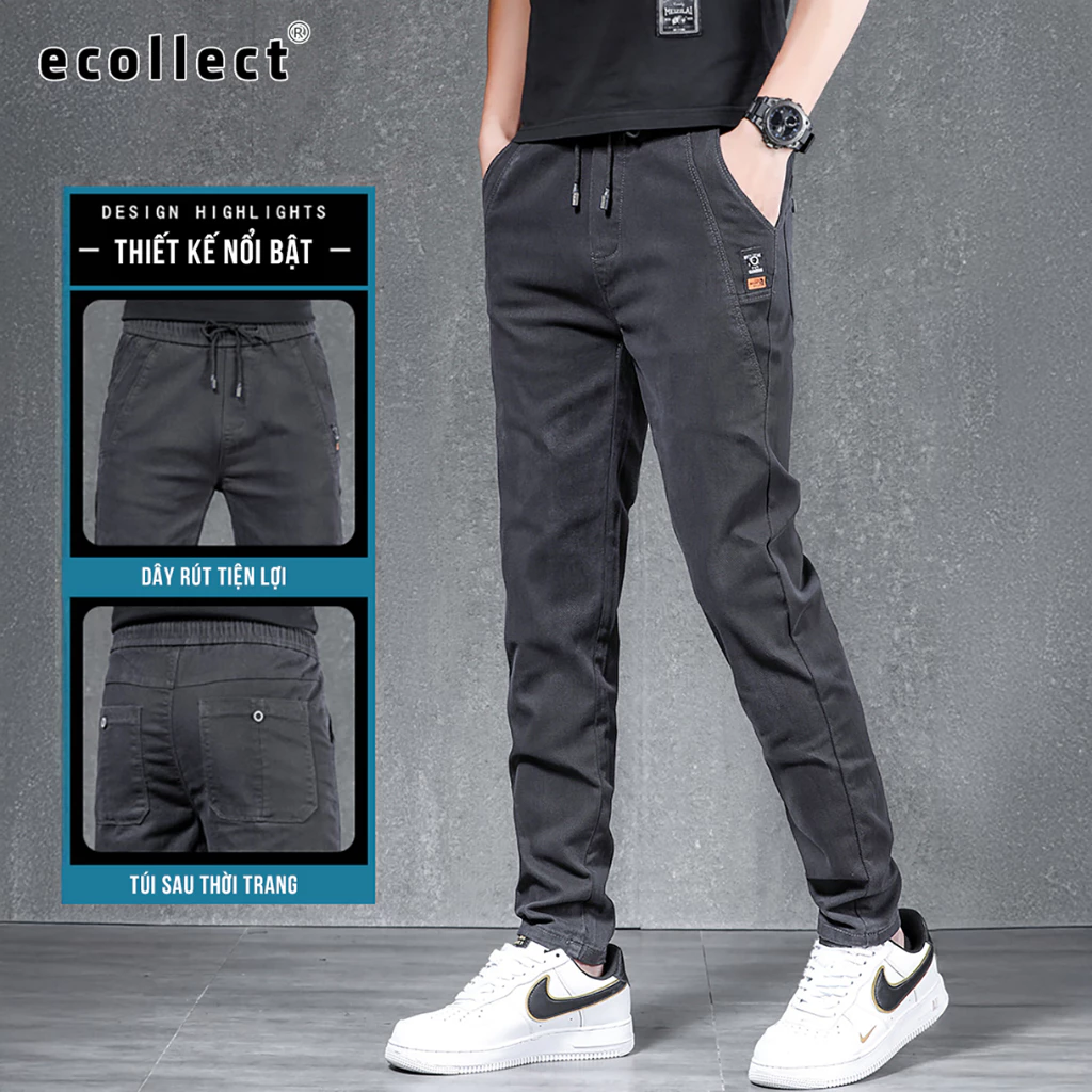Quần Jean Nam Dài Slim fit ECOLLECT QD17 - Chất Denim Co Giãn, Phong Cách Trẻ Trung