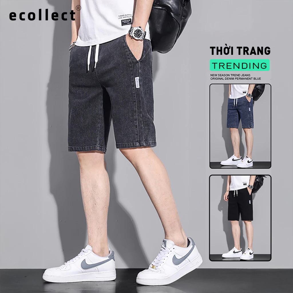 Quần Short Jeans Nam ECOLLECT QS22 – Dáng Rộng Thoáng Mát, Phong Cách Trẻ Trung