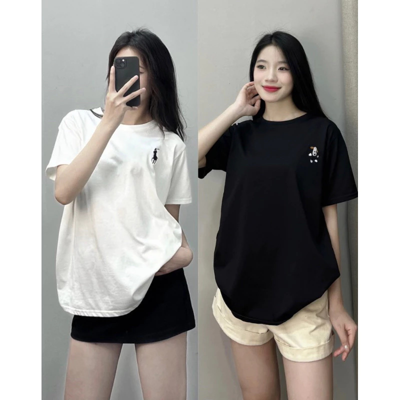 Áo Thụn Nam Nữ Rapl Lauren Thêu Logo Con Ngựa Siêu Nét, Áo Thun Unisex Chất Cotton Cao Cấp Siêu Basic Siêu Hot Hè 2025
