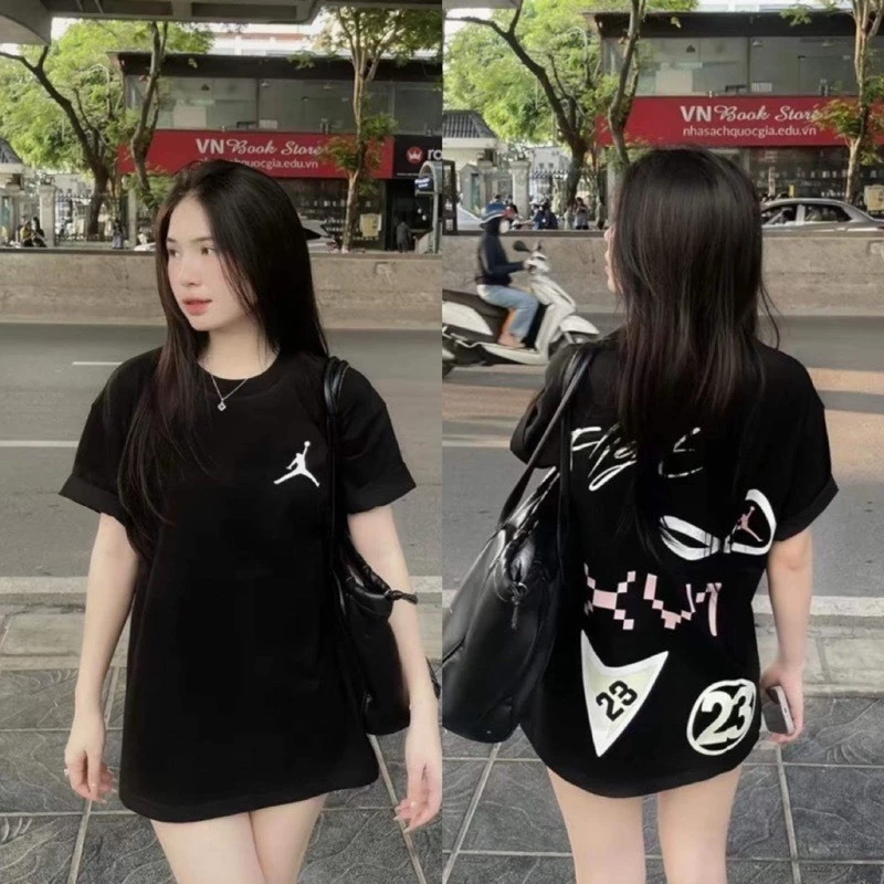 Áo Thun JD In Hình Siêu Nét Chất Cotton Cao Cấp, Áo Thun Nữ 2 Màu Đen Trắng Phong Cách Trẻ Trung Năng Động Hot Nhất 2025