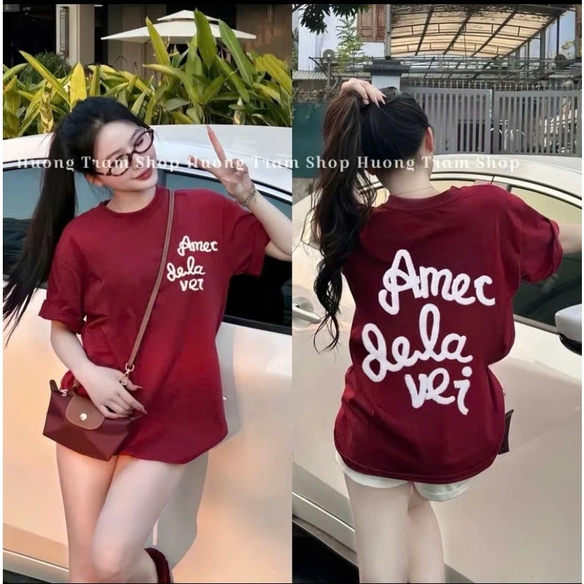 Áo Thun Nữ A.D.L.V Thêu Chữ Nổi 2 MẶt Siêu Nét, Áo Phông Nữ Chất Cotton Cao Cấp Phong Cách Trẻ Trung Năng Động Hot 2025