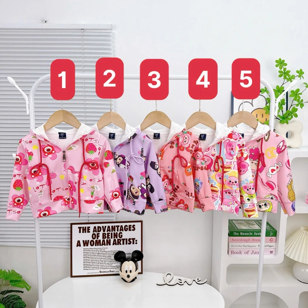 Áo Khoác Vải Tăm Lạnh Cho Bé Gái AN-06