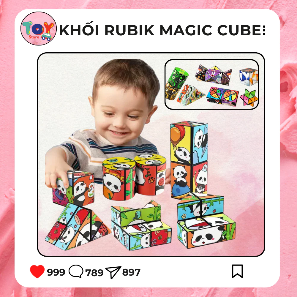 Khối Rubik 3d ma thuật Magic Cube vô cực, rubik panda, rubik hình học nhiều hình dáng