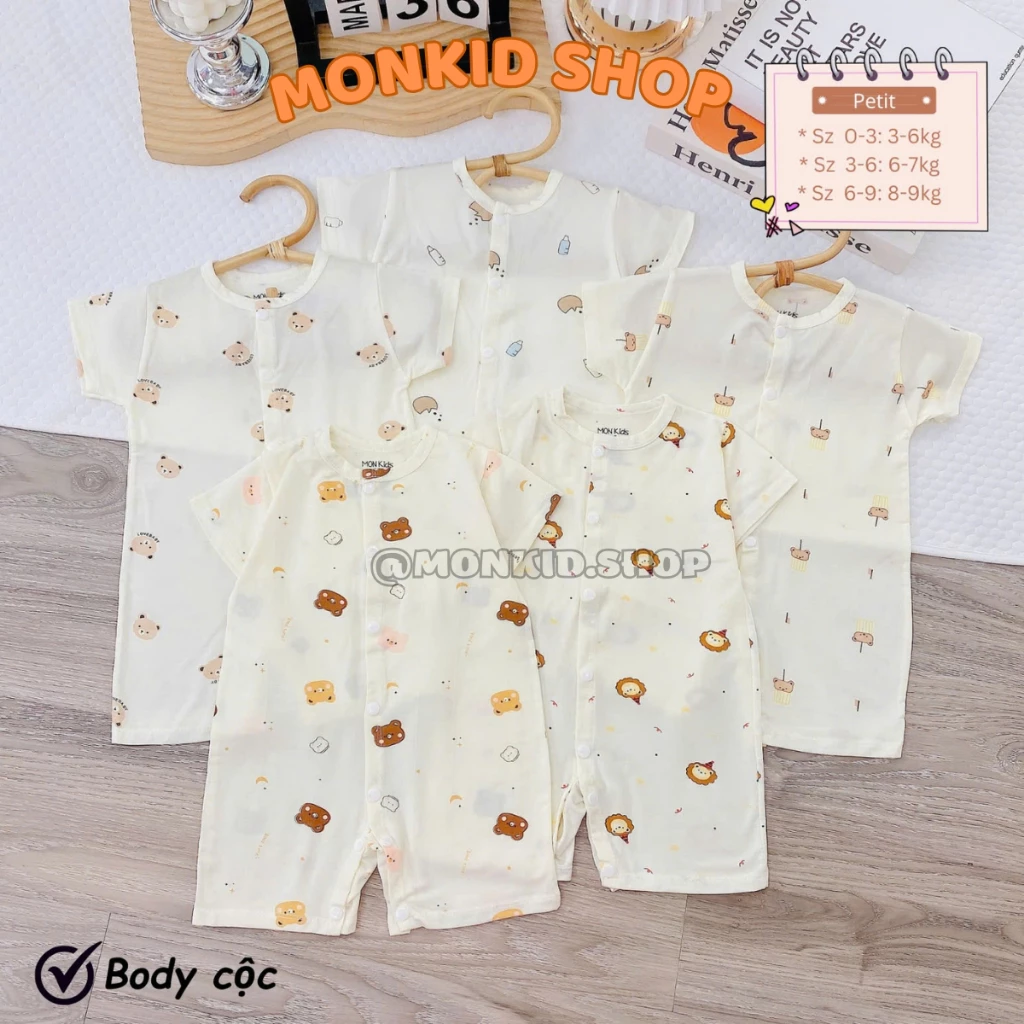 [Body đùi] Combo 3-Combo 5 Body đùi chất PETIT siêu mềm, mát cho bé sơ sinh size 0-9 tháng