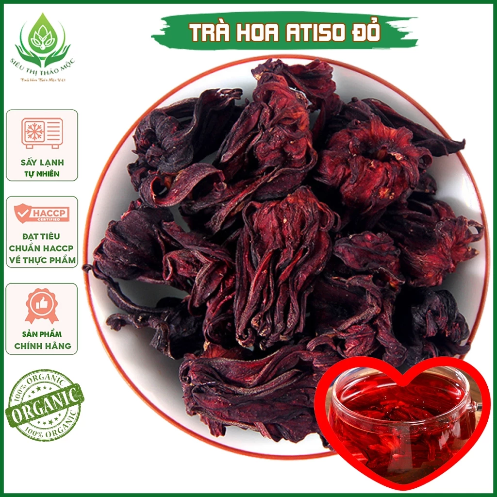 ✅[CHÍNH HÃNG] Trà Hoa Atiso Đỏ Sấy Khô Nguyên Nụ Hoa Bụp Giấm Khô Đẹp Không Nát Siêu Thị Thảo Mộc