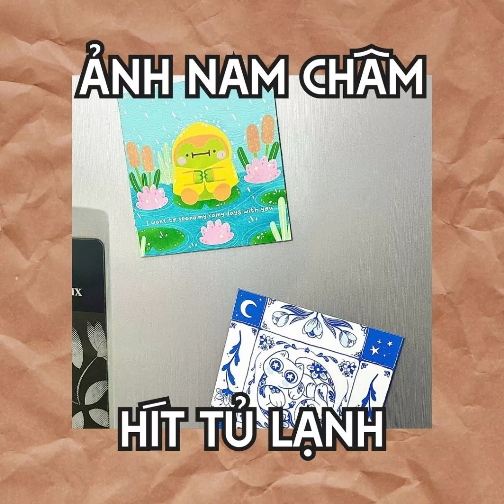 Ảnh nam châm hít tủ lạnh, cửa sắt,... in theo yêu cầu,hít siêu chắc chắn, có nhiều size