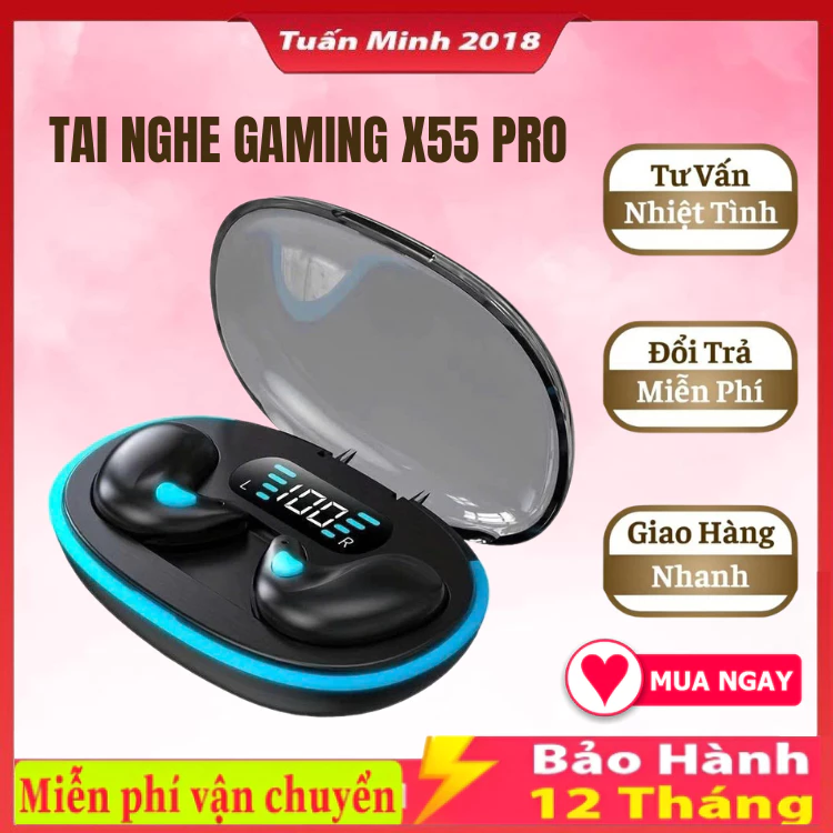 Tai nghe ngủ không dây X55 / F9 / M10 / M100 PRO , âm thanh nổi Hi-fi Mic tích hợp màn hình LED
