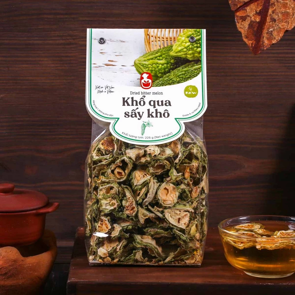 Khổ qua sấy khô đặc sản Langfarm - Thảo mộc cho sức khoẻ, thơm dịu vị thiên nhiên, hàng loại 1