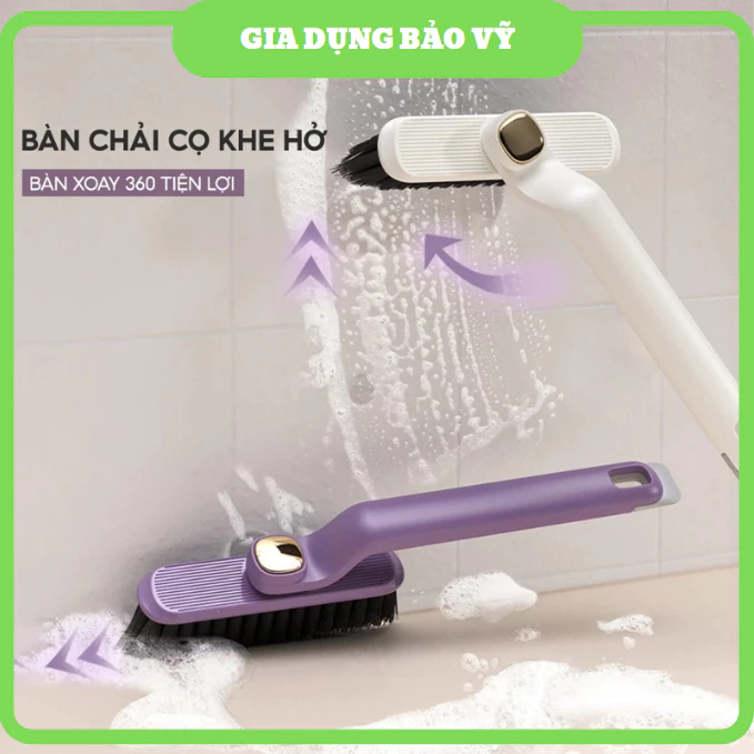 Bàn Chải Vệ Sinh Khe Hở Góc Rãnh Xoay 360 Cọ Vệ Sinh Nhà Tắm Cửa Nhà Bếp Thông Minh - BV102
