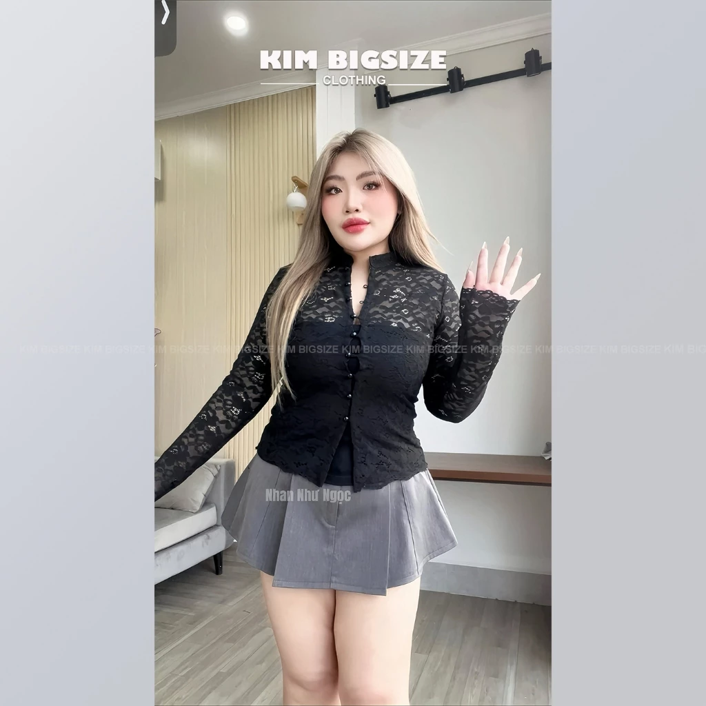 Set Áo Kiểu Nữ Chất Vải Ren Thêu Kèm Áo Quây không co giãn [KIM BIGSIZE]