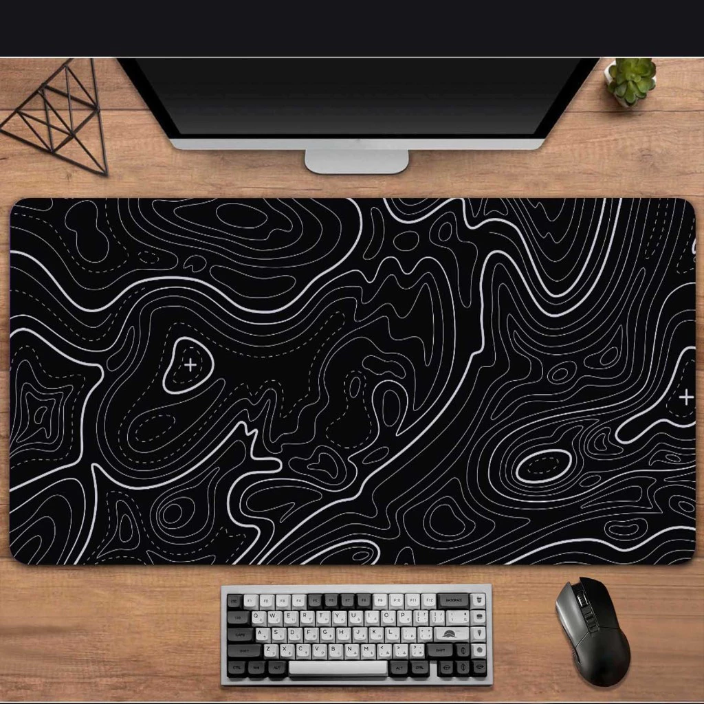 Lót Chuột Gaming 100x50cm Khổ Lớn Full Bàn, Deskmat Cao Su Chống Trượt, Bề Mặt Mịn Hình In Sắc Nét