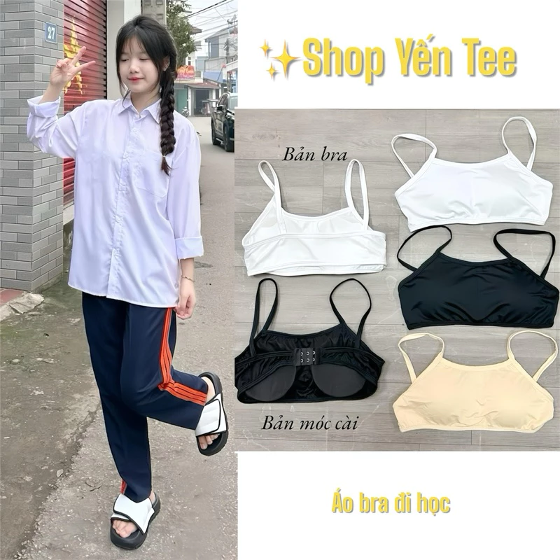 Áo lót bra co dãn 4 chiều thiết kế đơn giản nhẹ êm đệm vừa Yến Tee Shop #015