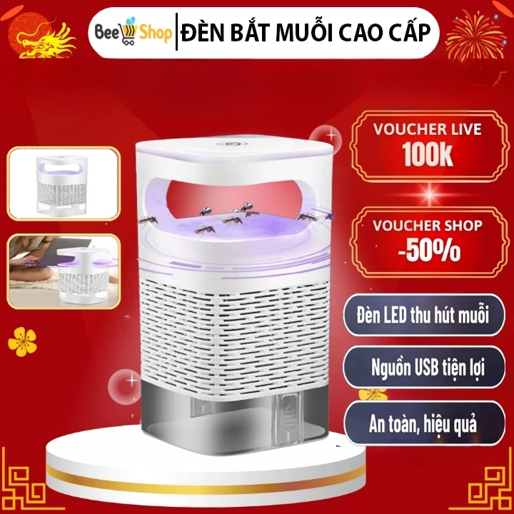Đèn bắt muỗi, máy bắt muỗi diệt côn trùng, tích hợp đèn ngủ thông minh, có cổng sạc USB tiện lợi 2025