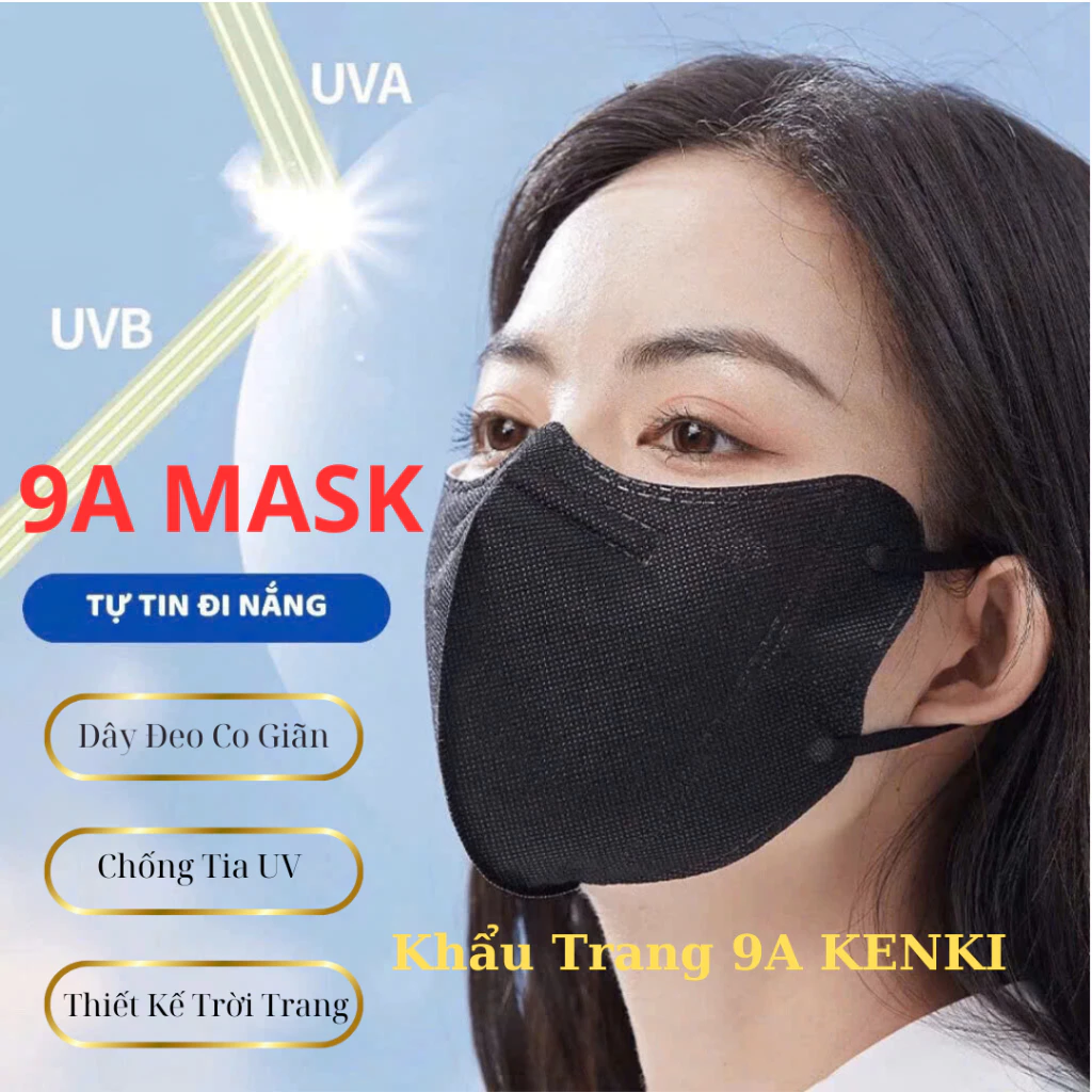 [Combo 100 Cái] Khẩu trang 9A Chính Hãng, Kháng Khuẩn Dày Dặn Dáng Thời Trang, Chống Tia UV