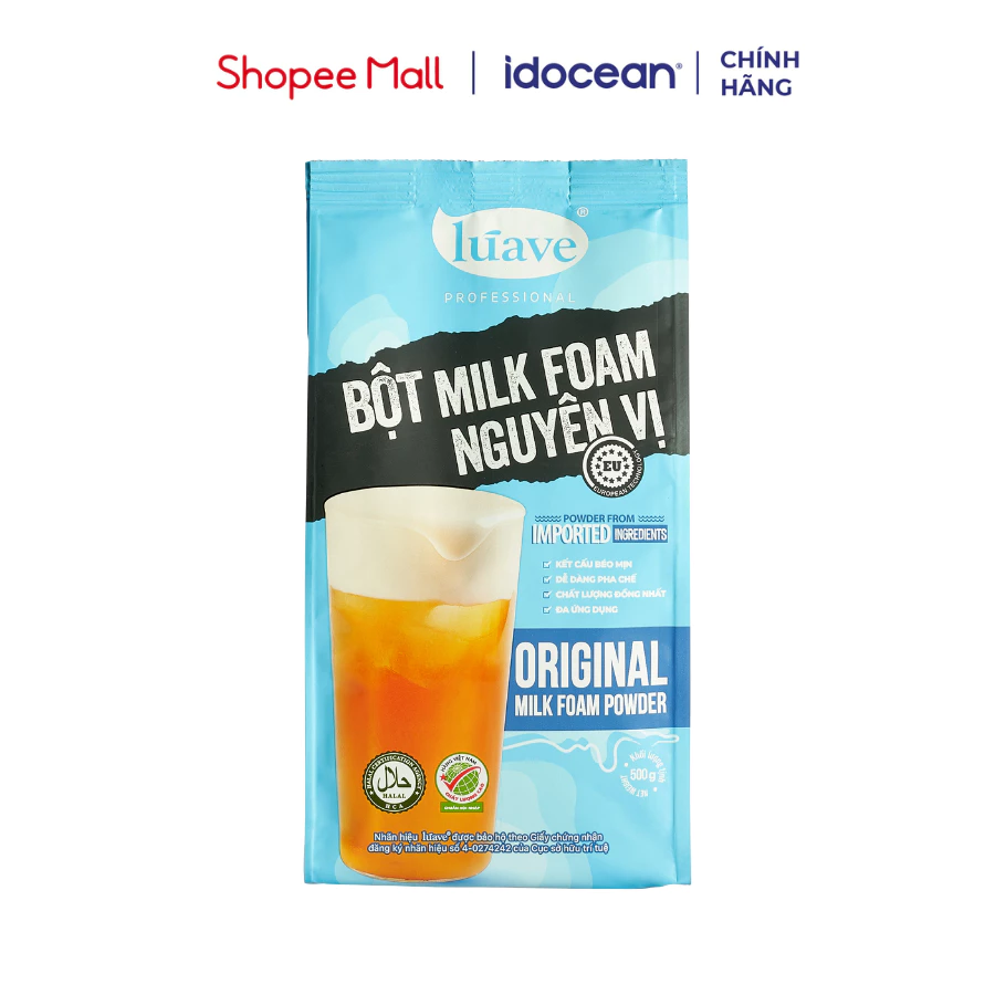 Bột Milk Foam Nguyên Vị Lúave 500G - Thơm Béo Sánh Mịn, Topping Macchiato Cho Trà Sữa, Trà Trái Cây