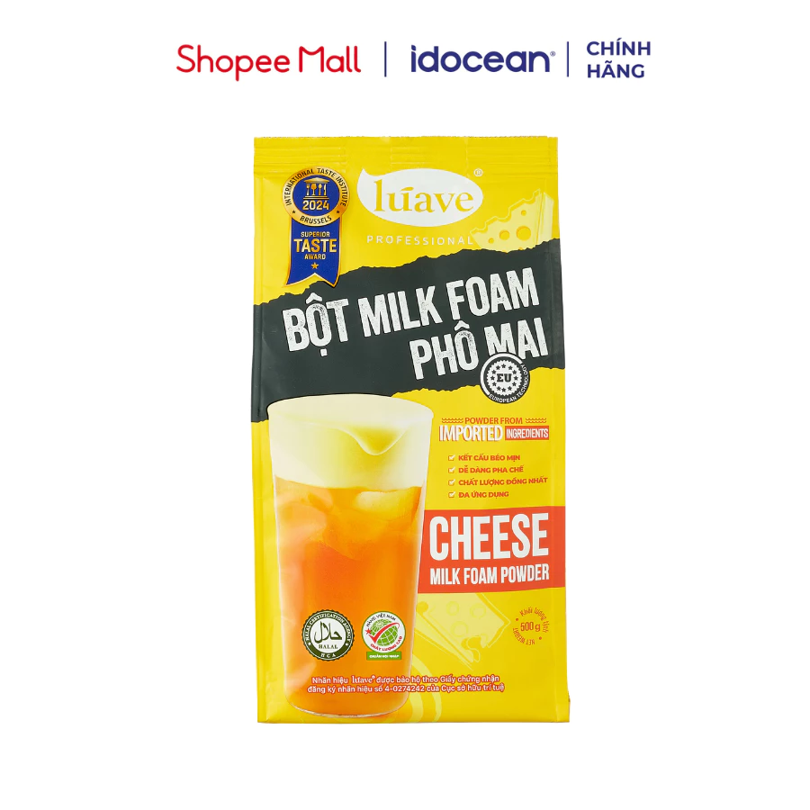 Bột Milk Foam Phô Mai Lúave 500G - Sánh Mịn Béo Ngậy, Topping Kem Cheese Cho Trà Sữa, Trà Trái Cây