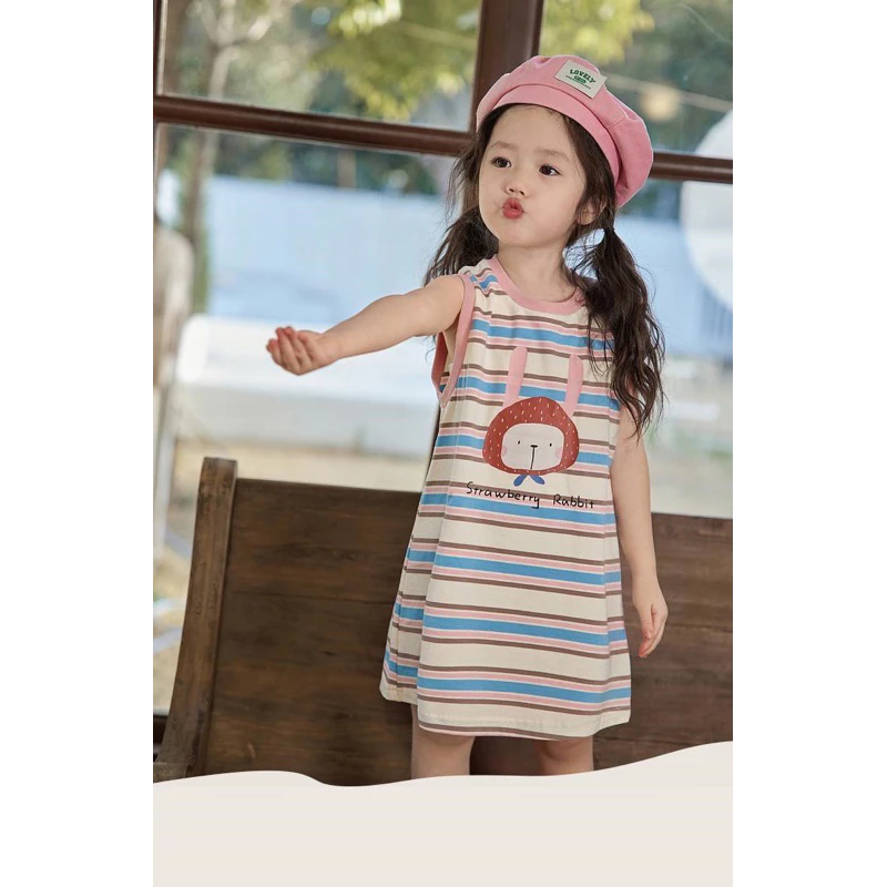váy bé gái, váy kẻ caro sat nách sang choảng cho bé gái