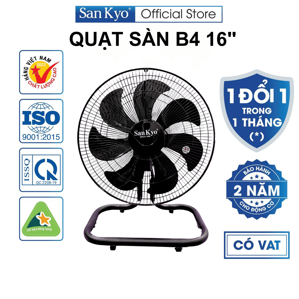Quạt Chân Quỳ Để Sàn B4 SanKyo – Đường Kính 40cm – Cỡ Lớn 16 Inch – Công Suất…
