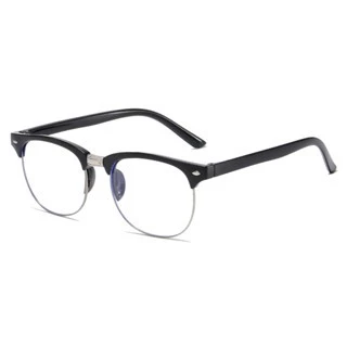 Kính nửa gọng nam nữ chống tia UV ánh sáng xanh phong cách hàn quốc, Mắt kính mát không độ Styley K019