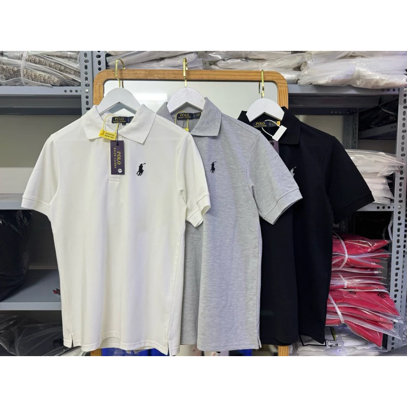 Áo Polo Thêu Ngựa Bacsic, Áo Nam Nữ Cổ Bẻ,Vải Cotton Cá Xấu