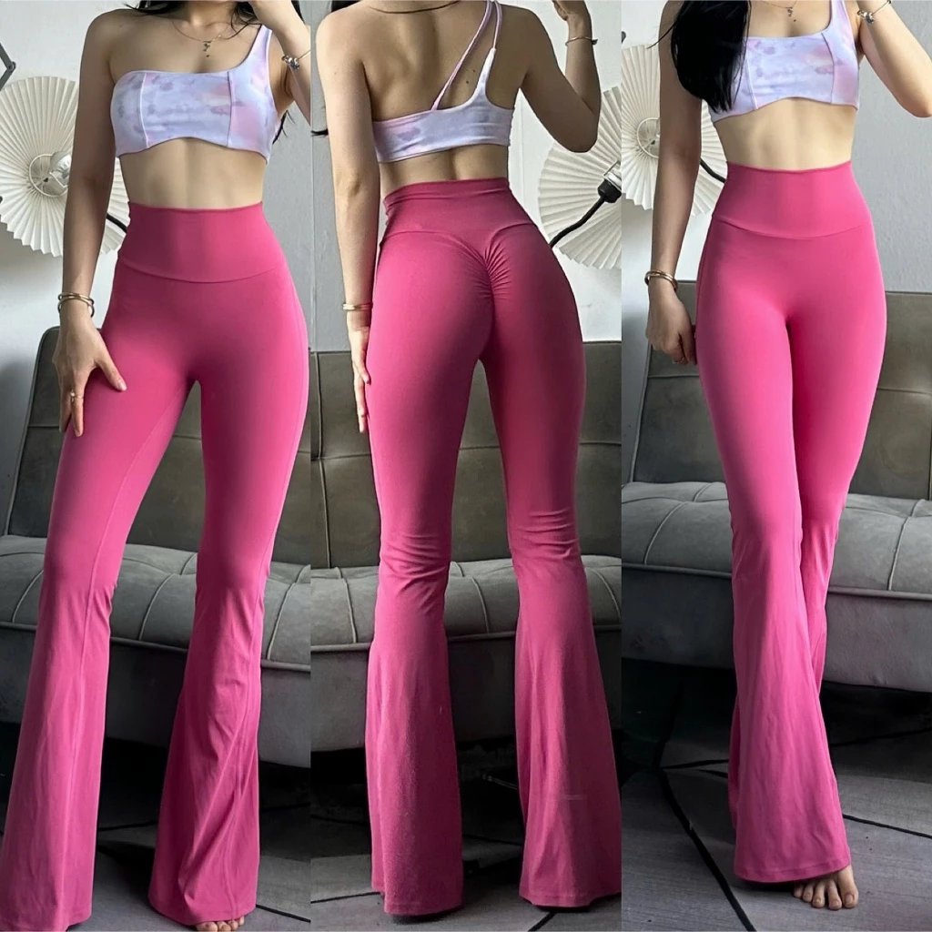Quần Dài Ống Loe  Trơn  Q23 Chất  LULU  Co Giãn Thể Thao Tập - Gym - Yoga - Aerobic GYMMY