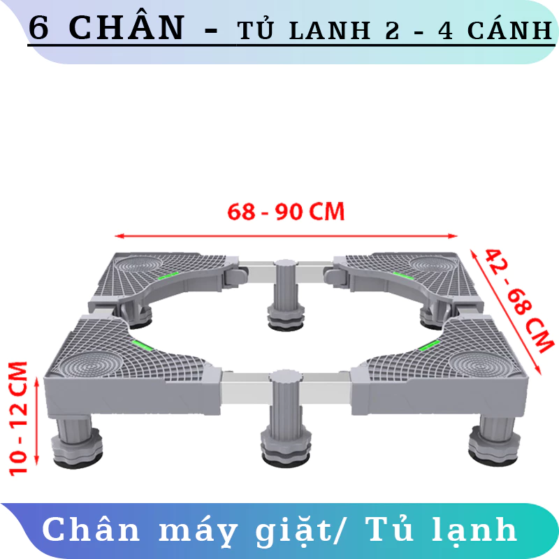 Chân máy giặt/ Chân tủ lạnh - [Loại không có bánh xe] – giảm rung giảm chấn/ Điều chỉnh kích thước