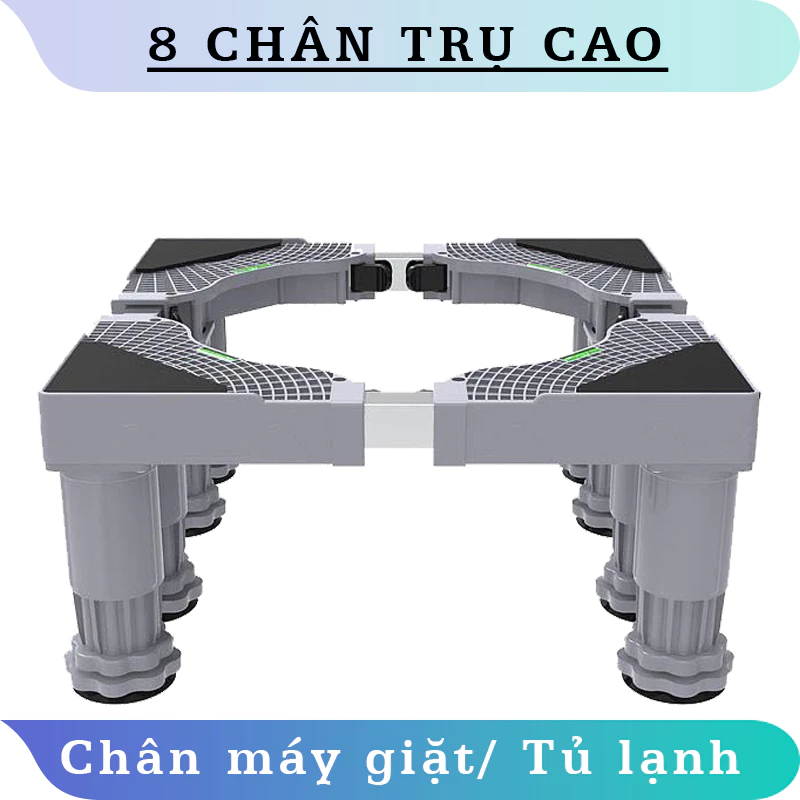 8 Chân Trụ - Chân đế máy giặt - Kệ tủ lạnh - Chân kê máy giặt - Tuỳ chỉnh độ cao [12 hoặc 22cm]- Linh hoạt kích cỡ