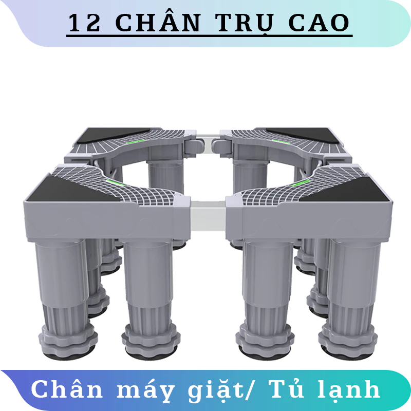 Chân Trụ Cao 22cm -Chân đế máy giặt - Kệ tủ lạnh - Giá đỡ máy giặt [08 hoặc12 Chân trụ CAO]- Tuỳ chỉnh độ cao